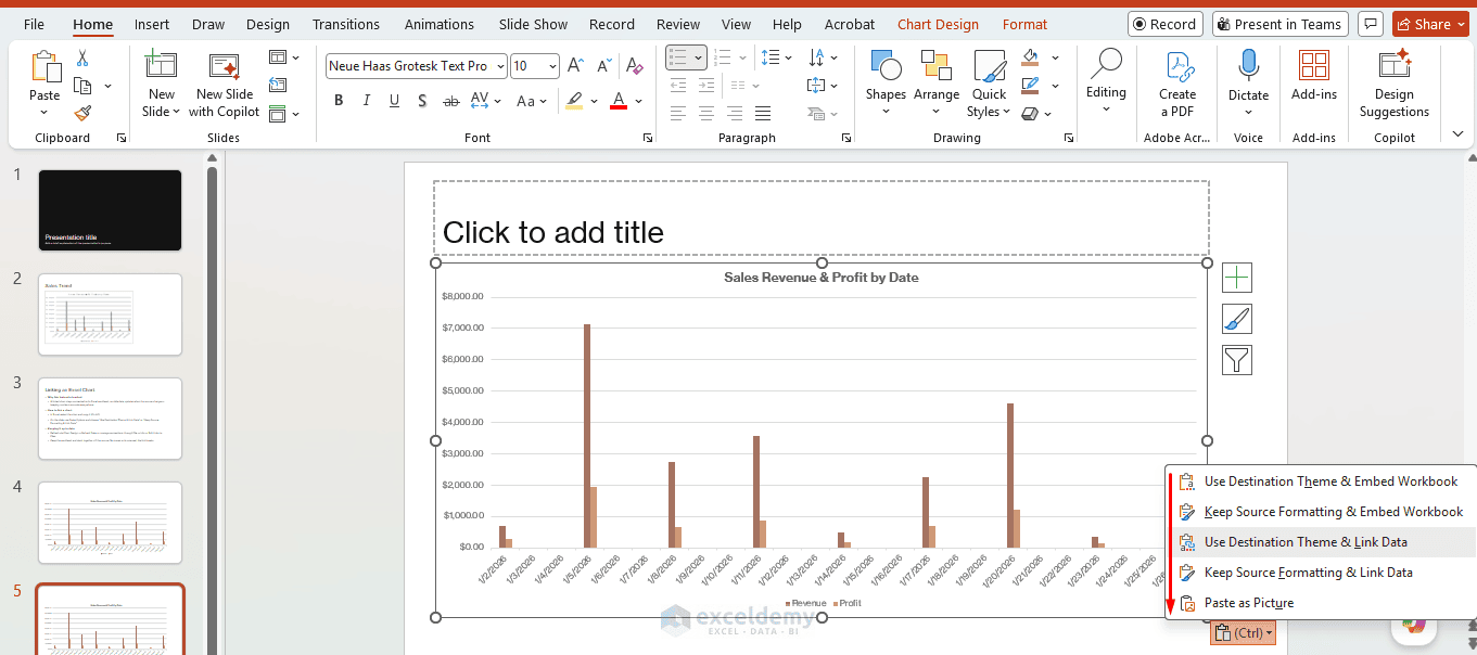 5. How to Link Excel Charts to PowerPoint So They Auto Update 5. How to Link Excel Charts to PowerPoint So They Auto Update