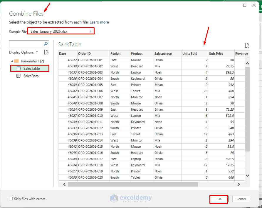 5. How to Merge Data from Multiple Excel Files Using Power Query 5. How to Merge Data from Multiple Excel Files Using Power Query
