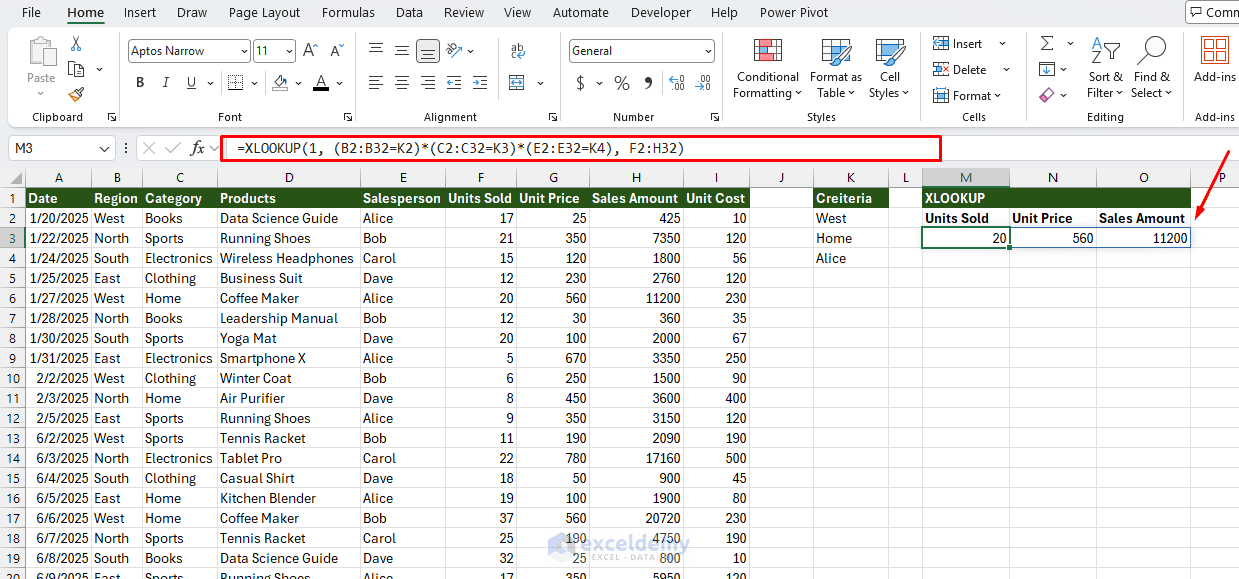 5. How to Perform Multi Criteria Lookups with XLOOKUP and INDEX MATCH 5. How to Perform Multi Criteria Lookups with XLOOKUP and INDEX MATCH