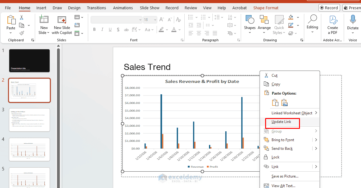 7. How to Link Excel Charts to PowerPoint So They Auto Update 7. How to Link Excel Charts to PowerPoint So They Auto Update