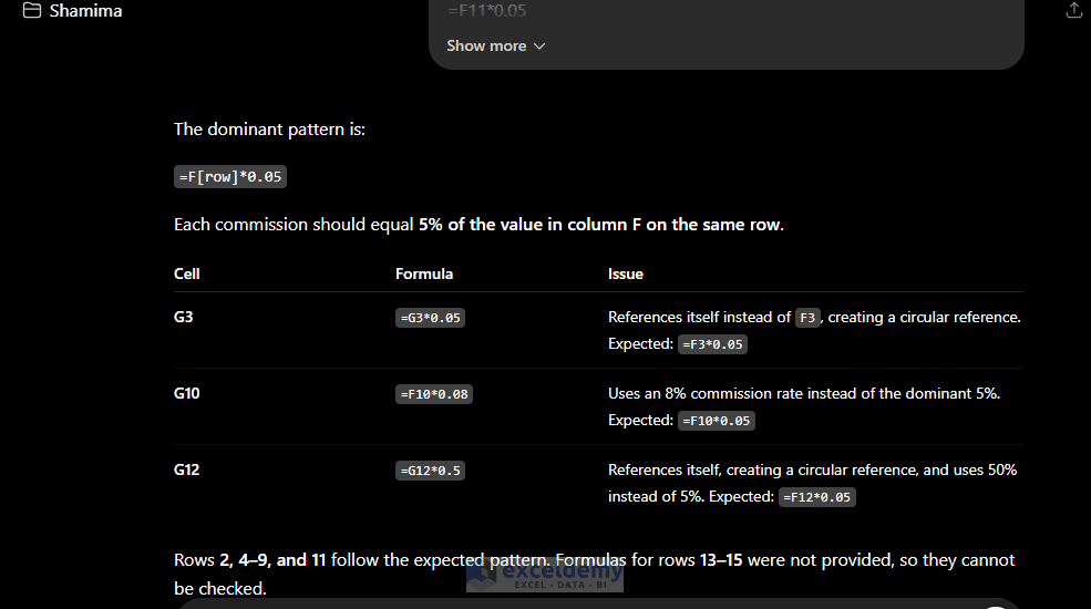 9. Auditing and Validating Spreadsheets with ChatGPT 9. Auditing and Validating Spreadsheets with ChatGPT