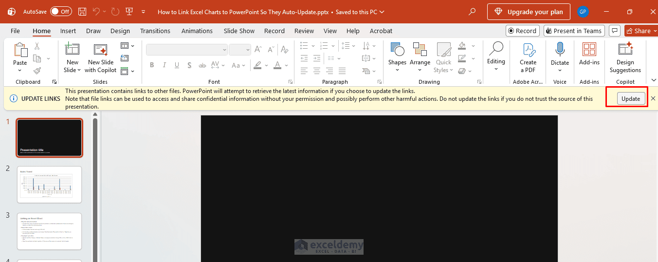 9. How to Link Excel Charts to PowerPoint So They Auto Update 9. How to Link Excel Charts to PowerPoint So They Auto Update