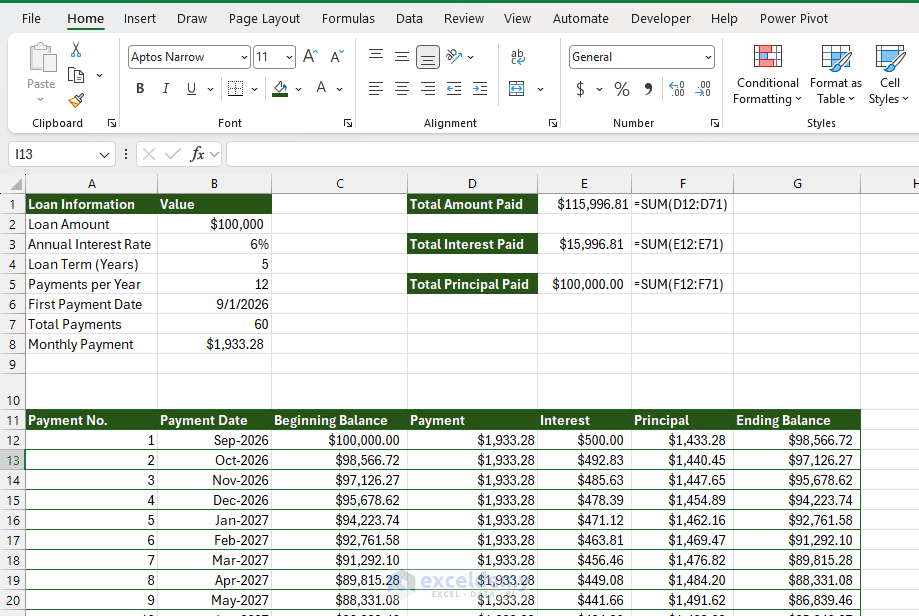 11. How to Build an Amortization Schedule in Excel 11. How to Build an Amortization Schedule in Excel