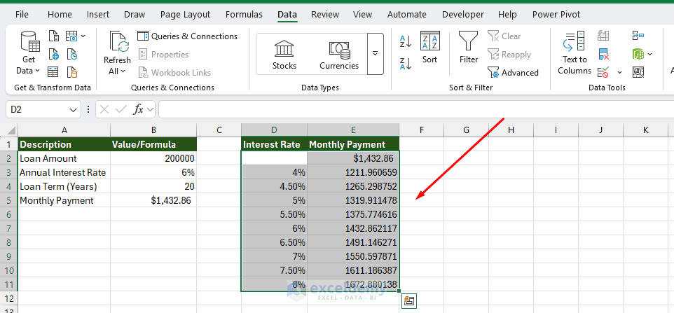 3. How to Use Excel's Data Table Feature for Sensitivity Analysis 3. How to Use Excel's Data Table Feature for Sensitivity Analysis