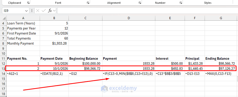 5. How to Build an Amortization Schedule in Excel 5. How to Build an Amortization Schedule in Excel