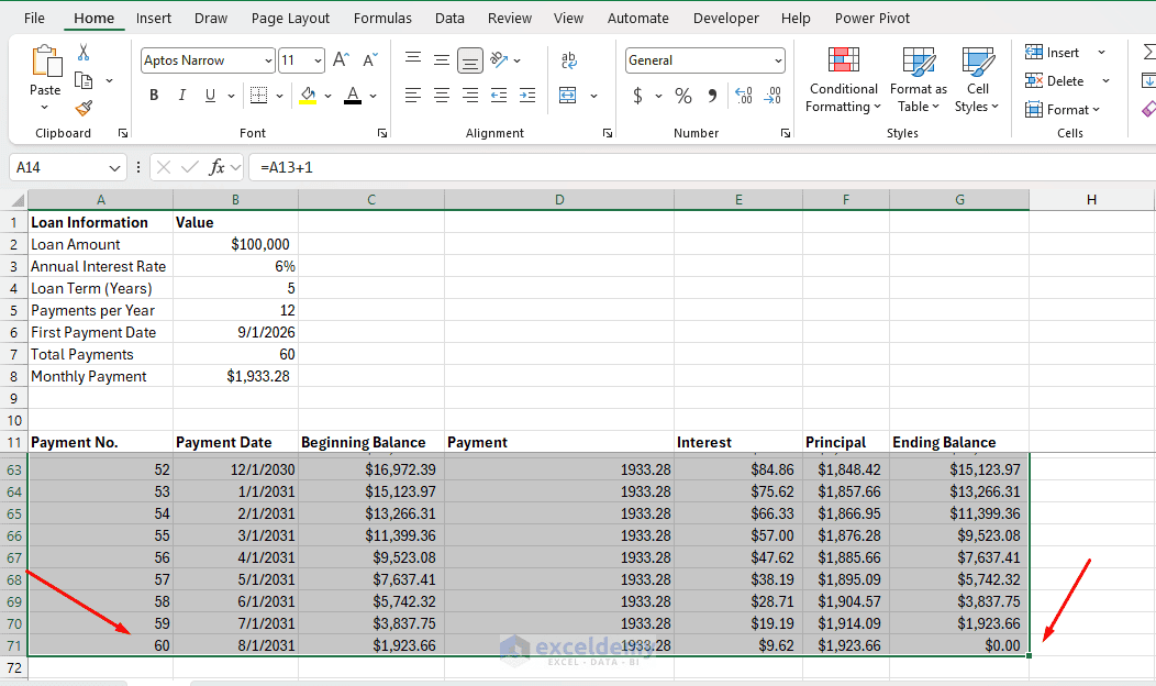 6. How to Build an Amortization Schedule in Excel 6. How to Build an Amortization Schedule in Excel