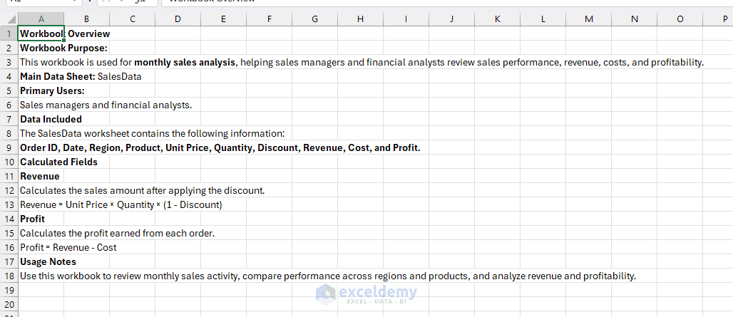 9. Documenting Excel Workbooks with ChatGPT 9. Documenting Excel Workbooks with ChatGPT