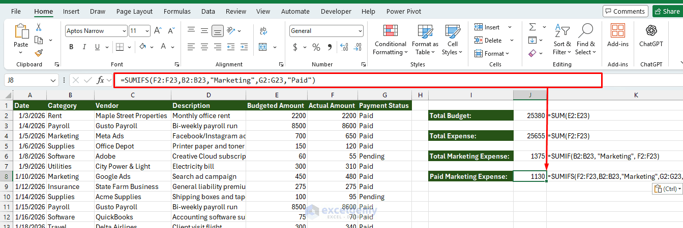 1. 7 Excel Functions for Managing a Small Business Budget 1. 7 Excel Functions for Managing a Small Business Budget