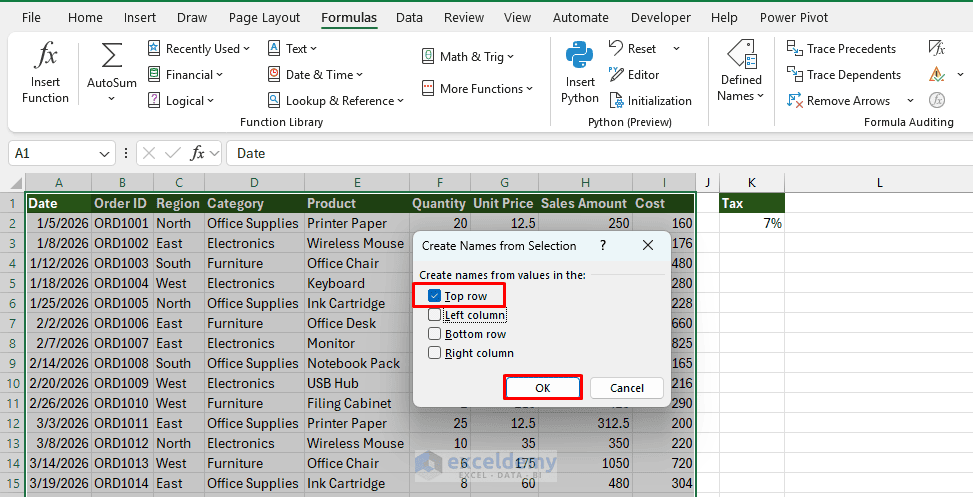 13. How to Use Named Ranges to Make Formulas Easier to Read and Maintain 13. How to Use Named Ranges to Make Formulas Easier to Read and Maintain