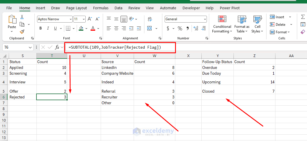 17. Building a Robust Job Application Tracker in Excel