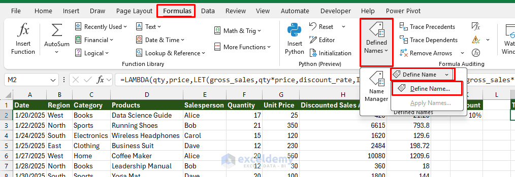 4. Building LAMBDA and LET Functions with ChatGPT in Excel