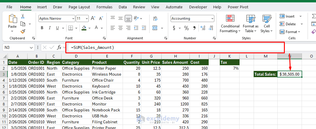 5. How to Use Named Ranges to Make Formulas Easier to Read and Maintain 5. How to Use Named Ranges to Make Formulas Easier to Read and Maintain
