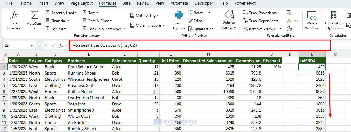 6. Building LAMBDA and LET Functions with ChatGPT in Excel