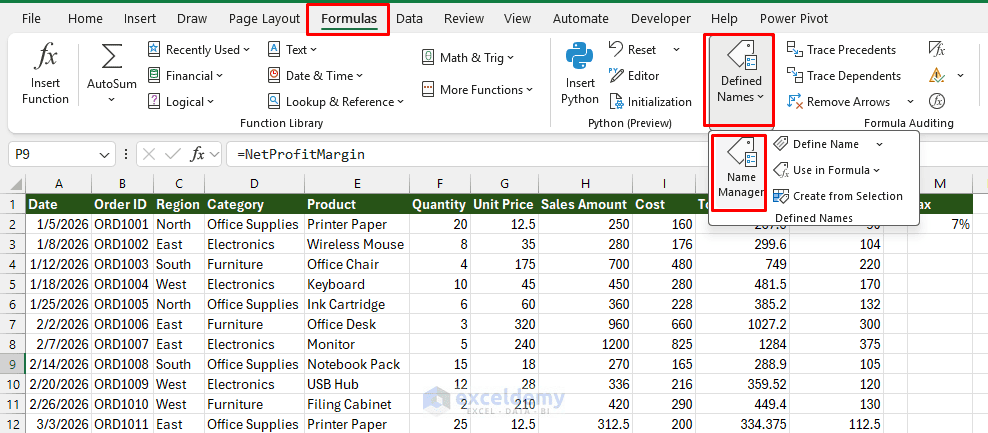 9. How to Use Named Ranges to Make Formulas Easier to Read and Maintain 9. How to Use Named Ranges to Make Formulas Easier to Read and Maintain