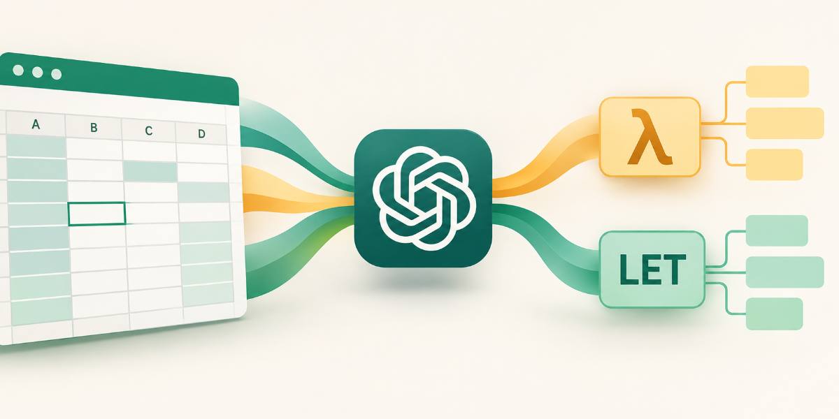 Building LAMBDA and LET Functions with ChatGPT in Excel