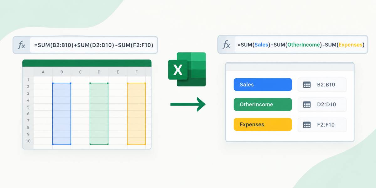How to Use Named Ranges to Make Formulas Easier to Read and Maintain